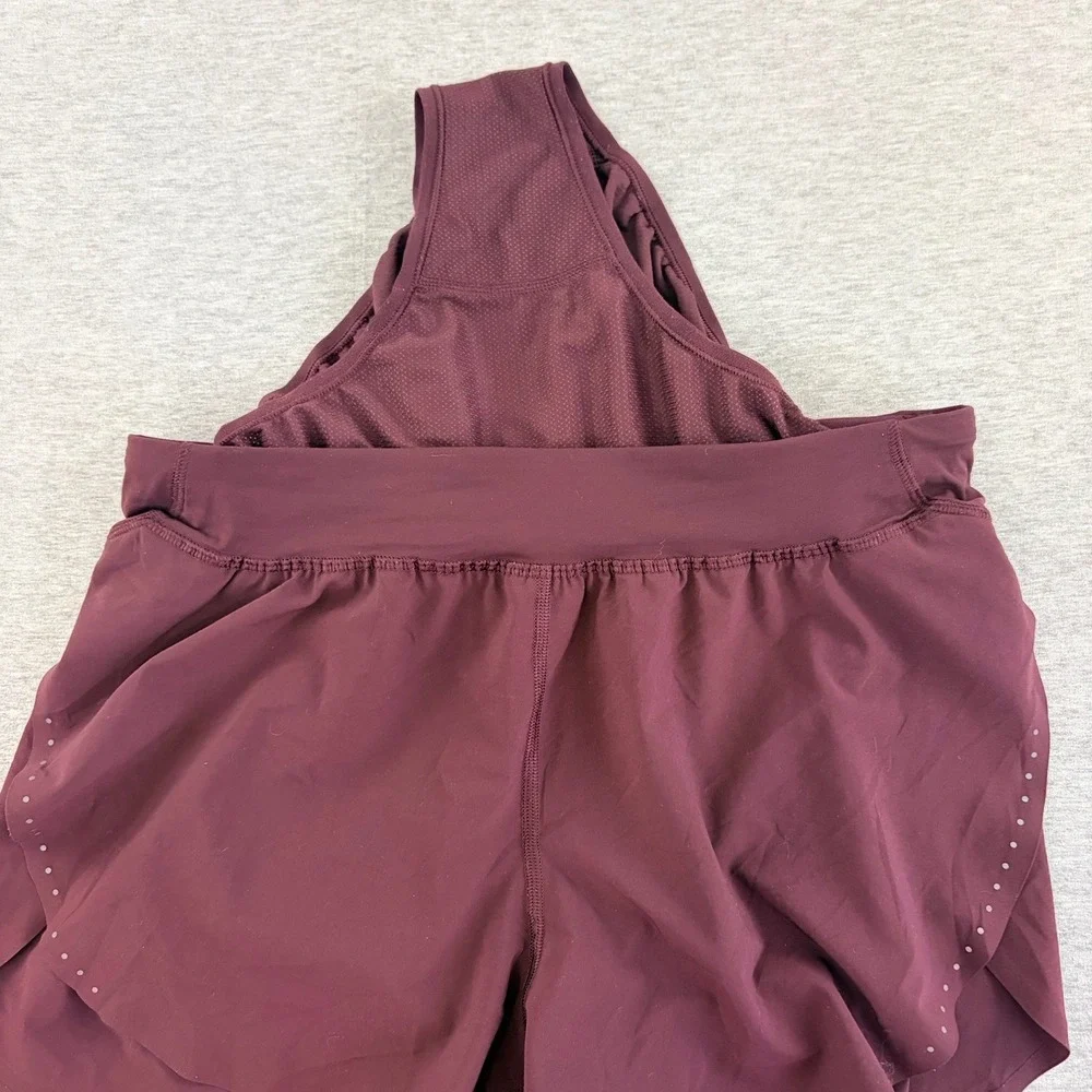 Women's Lululemon Speed Up High Rise Shorts Burgundy Size S Running